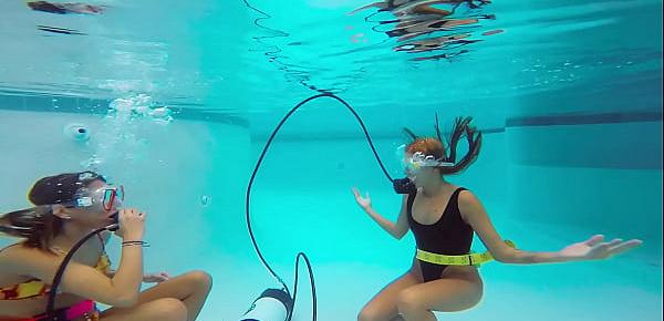  A perfect brunette babe Katya Nakolkina underwater